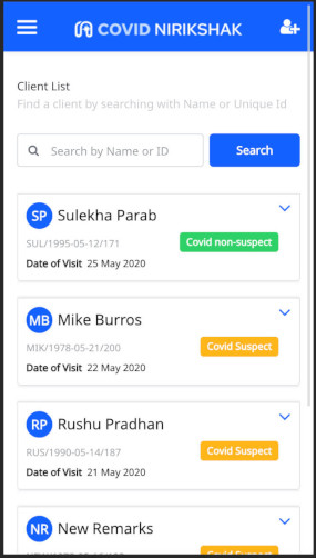 COVID Nirikshak PWA app